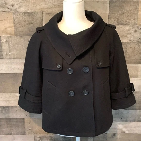 Ann Taylor Loft Short Peacoat with oversized collar - Picture 16 of 16